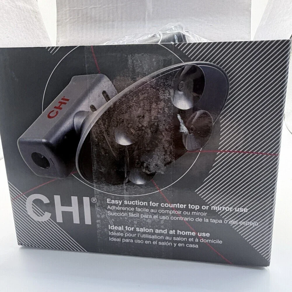 CHI Flat Iron Holder Stand Suction Base Countertop Mirror Hair Styling Tool New
